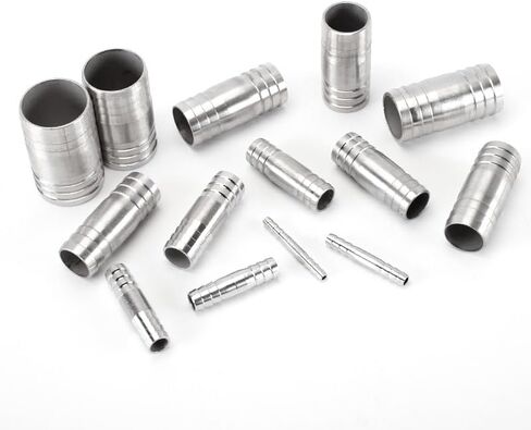 Hose Barb Straight Two Way 304 Stainless Steel Pipe Fitting Connector(16mm) in Kuwait