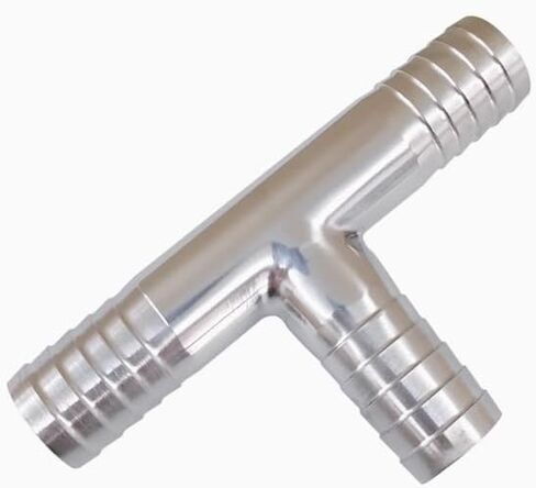 Fit Tube I.D 19/25/32/38/45/51 مم خرطوم شائك 304 من الفولاذ المقاوم للصدأ صحي 90 درجة كوع وتركيب أنبوب تي (أسود، 51 مم) in Kuwait