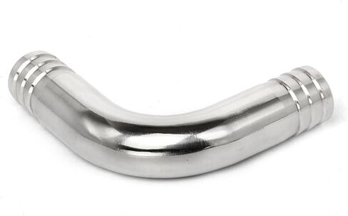 Fit Tube I.D 19/25/32/38/45/51 مم خرطوم شائك 304 من الفولاذ المقاوم للصدأ صحي 90 درجة كوع وتركيب أنبوب تي (أسود، 51 مم) in Kuwait