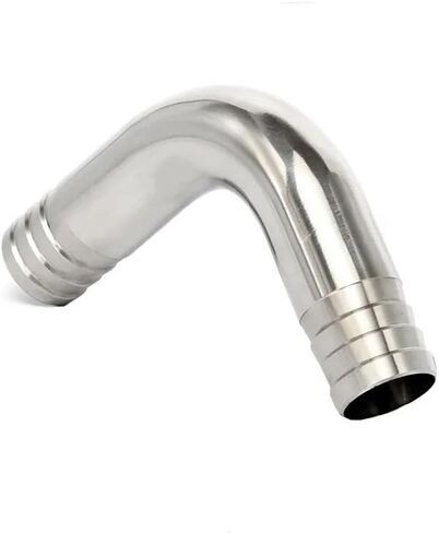 Fit Tube I.D 19/25/32/38/45/51 مم خرطوم شائك 304 من الفولاذ المقاوم للصدأ صحي 90 درجة كوع وتركيب أنبوب تي (أسود، 51 مم) in Kuwait
