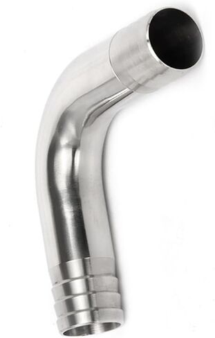 Fit Tube I.D 19/25/32/38/45/51 مم خرطوم شائك 304 من الفولاذ المقاوم للصدأ صحي 90 درجة كوع وتركيب أنبوب تي (أسود، 51 مم) in Kuwait