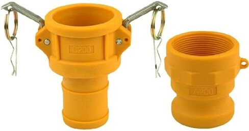 1 قطعة DN15 إلى DN50 وصلات نايلون Camlock 1/2 "إلى 2" قطع سريع PP محول تجهيزات أنابيب (C + A ، 2") in Kuwait