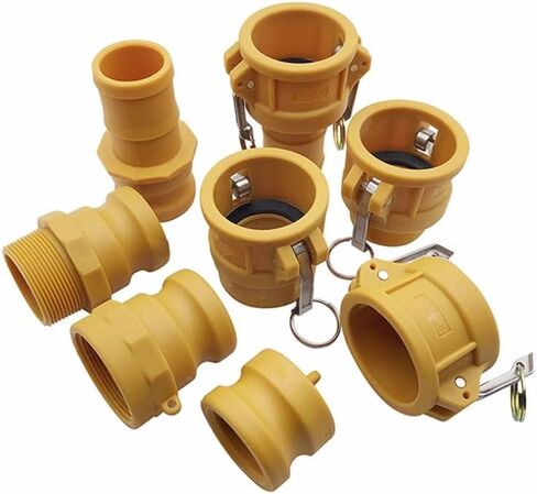 1 قطعة DN15 إلى DN50 وصلات نايلون Camlock 1/2 "إلى 2" قطع سريع PP محول تجهيزات أنابيب (C + A ، 2") in Kuwait
