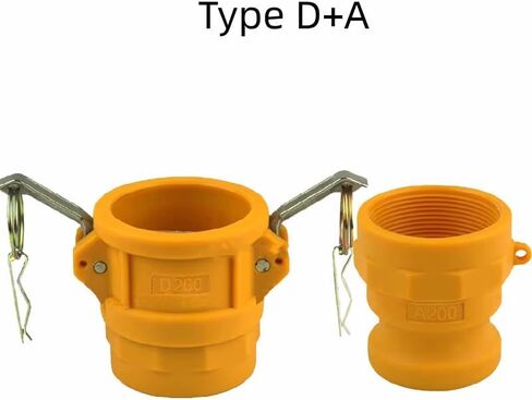 1 قطعة DN15 إلى DN50 وصلات نايلون Camlock 1/2 "إلى 2" قطع سريع PP محول تجهيزات أنابيب (C + A ، 2") in Kuwait
