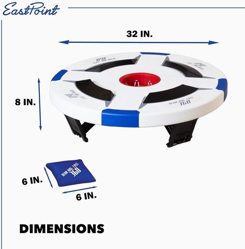 EastPoint Bean Bag Knockout Cornhole Board Set - Pack of 1 Board & 16 Bags - 360 Degree Cornhole Action for Backyard Games - Weatherproof Play for Outdoor Games in Kuwait