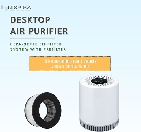 Nispira LR124 True HEPA Replacement Filter for CVS Health Desktop Air Purifier 3-in-1 True HEPA Activated Carbon, 1 Pack in Kuwait