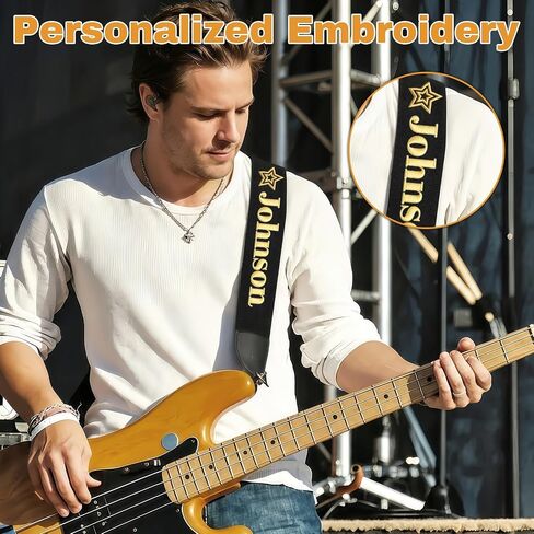 Custom Guitar Strap - Personalized Guitar Straps with Name for Acoustic Electric Bass Gift for Men Women Players in Kuwait