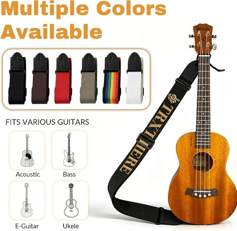 Custom Guitar Strap - Personalized Guitar Straps with Name for Acoustic Electric Bass Gift for Men Women Players in Kuwait