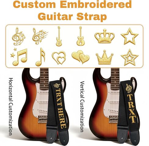 Custom Guitar Strap - Personalized Guitar Straps with Name for Acoustic Electric Bass Gift for Men Women Players in Kuwait