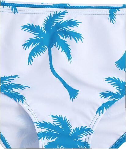 Milumia Girl's 2 Piece Swimsuit Floral Print Spaghetti Strap Bikini Set Bathing Suit Swimwear in Kuwait