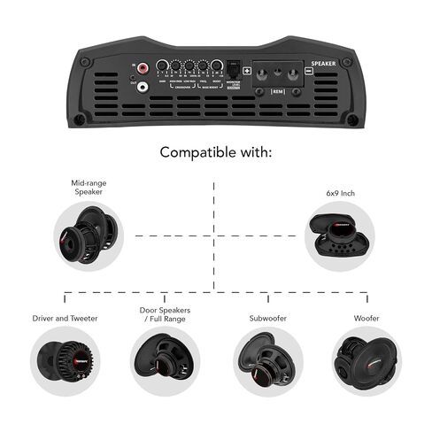 Taramps MD 5000.1 4 أوم ثابت، مضخم صوت السيارة - 5000 واط RMS Mono، الفئة D Mosfet كامل النطاق، قوة عالية معززة أحادية الكتلة لمكبرات الصوت ومكبرات الصوت وأنظمة الصوت في السيارة in Kuwait