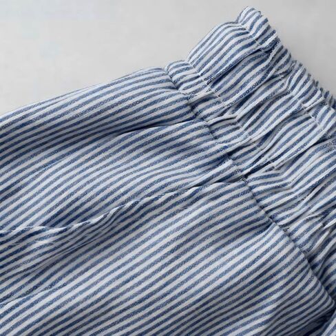 Men's Straight Leg Striped Shorts Elastic Waist Drawstring Shorts Casual Color Block Short for Summer Vacation Beach in Kuwait