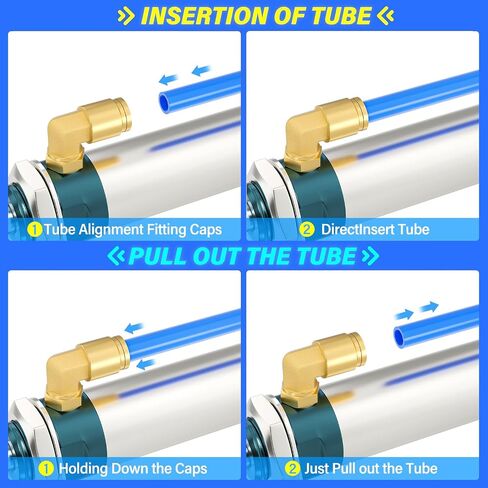 TAILONZ PNEUMATIC DOT كوع نحاسي ومجموعة مستقيمة 1/4 بوصة OD x 1/4 بوصة NPT دفع لربط التركيبات تجهيزات أنابيب فرامل الهواء للسيارات والشاحنات وأنظمة فرامل الهواء، إلخ. (عبوة من 12 قطعة) in Kuwait
