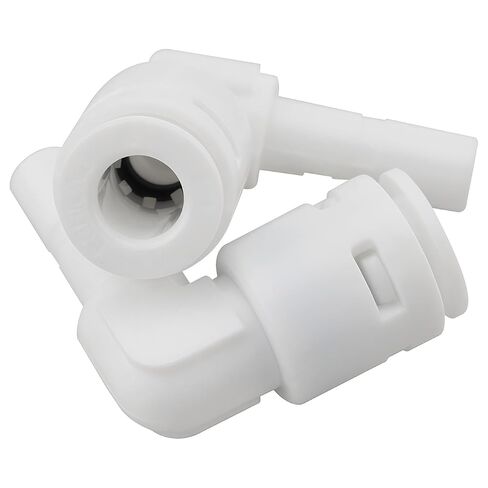 8PCS Stem Elbow Connector for 1/4 Inch Tube Outer Diameter X 1/4 Inch Water Pipe 90 Degree Elbow Push to Connect Reverse Osmosis System Plastic Quick Fitting for Refrigerator Ice Maker in Kuwait