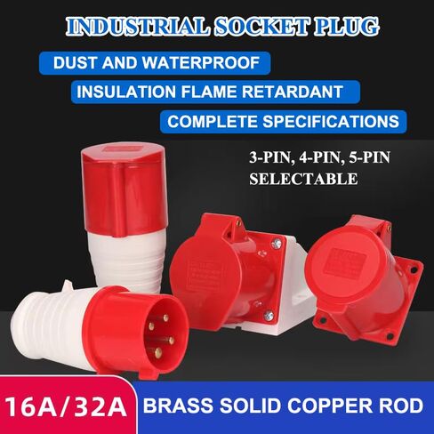 Dustproof and Waterproof Electrical Connector 125A 220-380/240-415V 3P+N+E Industrial Grade Coupler IP67 CE CQC Certified for Indoor/Outdoor Power connectors in Kuwait