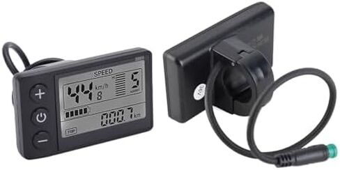 S866 دراجة كهربائية LCD عرض متر، 24V 36V 48V E الدراجة عرض لوحة التحكم متر، الكهربائية سكوتر عداد السرعة عداد المسافات العالمي ل22.2mm / 0.9in المقاود in Kuwait