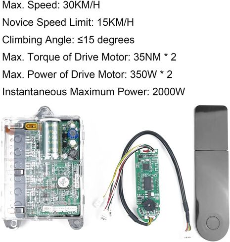 HUIOP Electric Scooter Controller, 36V Main Board with Digital Display & Front/Rear Lights, Compatible with M365/PRO in Saudi Arabia