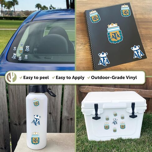 Desert Cactus Argentine Football Association Sticker Decal Vinyl AFA Argentina Albiceleste Soccer Laptop Water Bottle Car Scrapbook (Type 1-1) in Kuwait