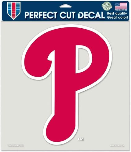 MLB Philadelphia Phillies 79769010 Perfect Cut Color Decal, 8" x 8", Black in Kuwait