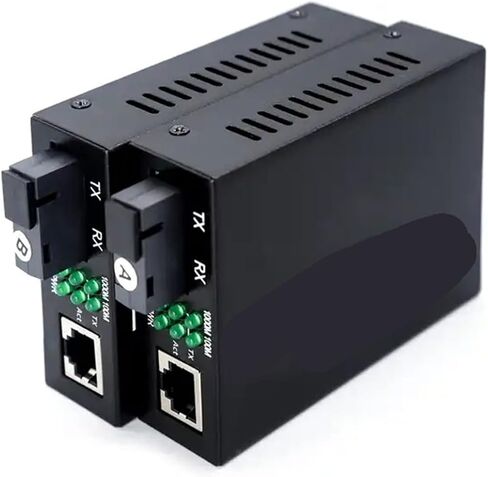 محول وسائط ألياف جيجابت 10/100/1000 متر، 1 كابل بصري، RJ45، وضع فردي 20 كيلومتر in Kuwait