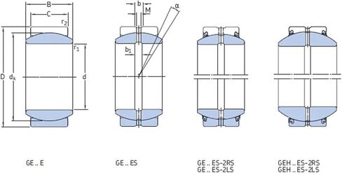 GE6ES Maintenance-Free Radial Spherical Plain Bearings GE6 in Kuwait