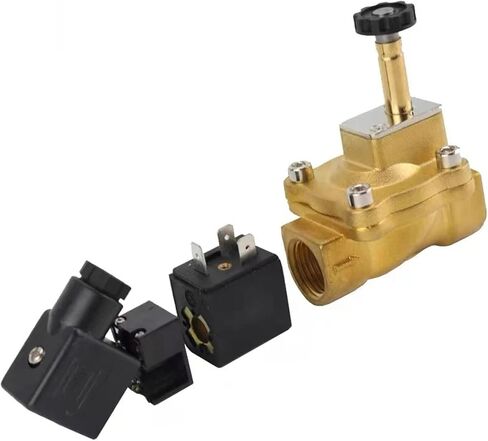 Electric Solenoid Gas Valve 1/4 3/8 1/2 3/4 1 Inch Normally Closed Pneumatic 12V 24V 220V 110V 1Pcs(DN35,DC24V) in Kuwait