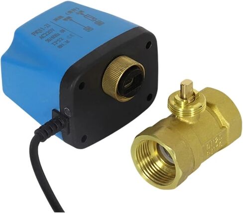 Brass Electric Ball Valve DN15 1/2 To 2 Inch Normally Closed Nomally Open 220V 12V24V 2-Wire For Water Oil Replace Solenoid 1Pcs(DN32,DC12V-24V_NORMALLY CLOSE) in Kuwait