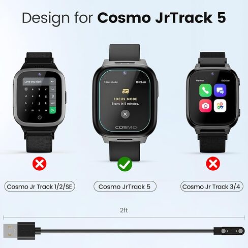 NewJourney متوافق مع واقي شاشة Cosmo Jr Track 5، جراب ممتص للصدمات مع غطاء زجاجي مقوى مقاوم للخدش، ملحقات الساعة الذكية in Kuwait
