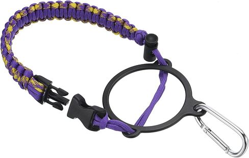 Water Bottle Holder, Paracord Handle Carrying Lanyard Strap Carrier with Ring for 12oz to 64oz Wide Mouth Bottles, Yellow Camo, Purple in Kuwait