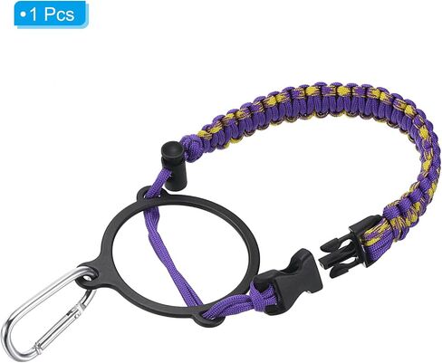 Water Bottle Holder, Paracord Handle Carrying Lanyard Strap Carrier with Ring for 12oz to 64oz Wide Mouth Bottles, Yellow Camo, Purple in Kuwait