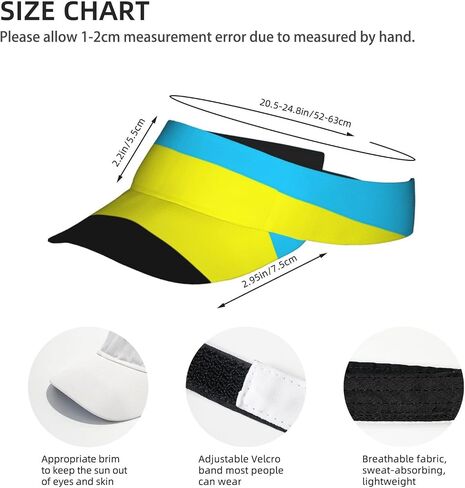 Flag of The Sultanate of Burongan Print Foldable Sun Visor Hat Lightweight Adjustable Sun Visor Hat Outdoor Sports Cap for Adults Black in Kuwait