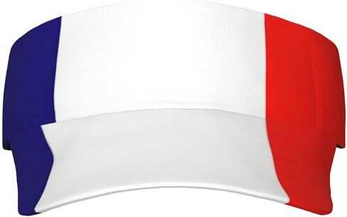 French Flag Print Foldable Sun Visor Hat Lightweight Adjustable Sun Visor Hat Outdoor Sports Cap for Adults Black in Kuwait
