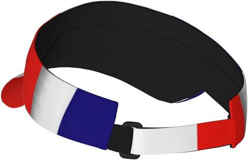 French Flag Print Foldable Sun Visor Hat Lightweight Adjustable Sun Visor Hat Outdoor Sports Cap for Adults Black in Kuwait