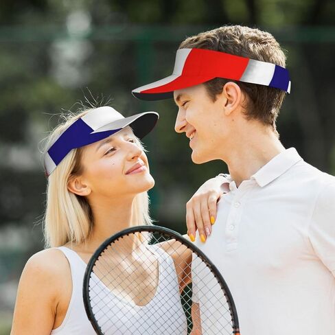 French Flag Print Foldable Sun Visor Hat Lightweight Adjustable Sun Visor Hat Outdoor Sports Cap for Adults Black in Kuwait