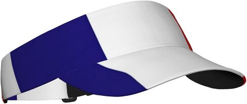 French Flag Print Foldable Sun Visor Hat Lightweight Adjustable Sun Visor Hat Outdoor Sports Cap for Adults Black in Kuwait