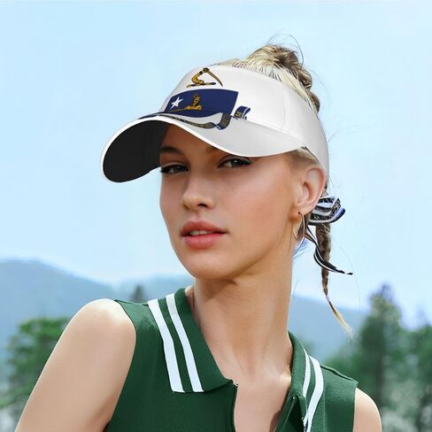 Massachusetts State Flag Print Foldable Sun Visor Hat Lightweight Adjustable Sun Visor Hat Outdoor Sports Cap for Adults Black in Kuwait