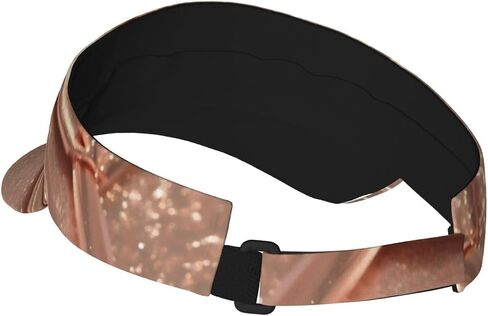 Rose Gold Glitter Print Foldable Sun Visor Hat Lightweight Adjustable Sun Visor Hat Outdoor Sports Cap for Adults in Kuwait