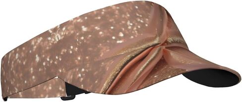Rose Gold Glitter Print Foldable Sun Visor Hat Lightweight Adjustable Sun Visor Hat Outdoor Sports Cap for Adults in Kuwait