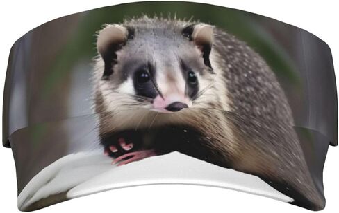 Opossum في الثلج طباعة طباعة طوي قبعة للوقاية من الشمس خفيفة الوزن قابل للتعديل قبعة للوقاية من الشمس قبعة رياضية في الهواء الطلق للبالغين in Kuwait
