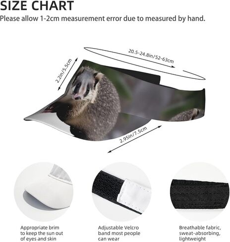 Opossum في الثلج طباعة طباعة طوي قبعة للوقاية من الشمس خفيفة الوزن قابل للتعديل قبعة للوقاية من الشمس قبعة رياضية في الهواء الطلق للبالغين in Kuwait