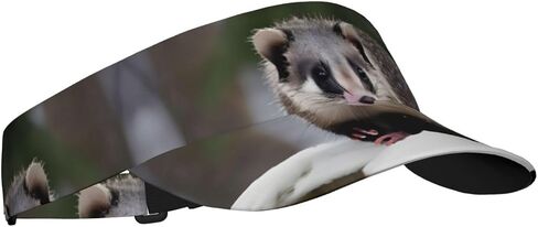 Opossum في الثلج طباعة طباعة طوي قبعة للوقاية من الشمس خفيفة الوزن قابل للتعديل قبعة للوقاية من الشمس قبعة رياضية في الهواء الطلق للبالغين in Kuwait