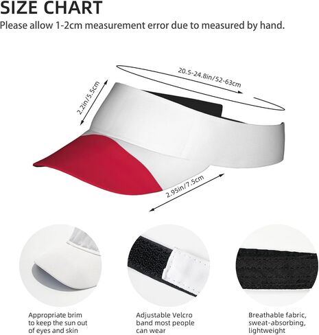 Polish Flag Print Foldable Sun Visor Hat Lightweight Adjustable Sun Visor Hat Outdoor Sports Cap for Adults Black in Kuwait