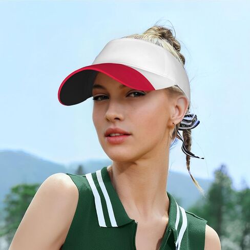 Polish Flag Print Foldable Sun Visor Hat Lightweight Adjustable Sun Visor Hat Outdoor Sports Cap for Adults Black in Kuwait