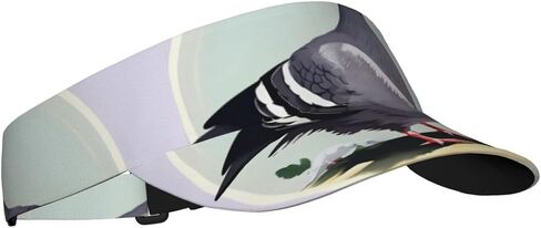 Grey Pigeon Print Print Foldable Sun Visor Hat Lightweight Adjustable Sun Visor Hat Outdoor Sports Cap for Adults in Kuwait