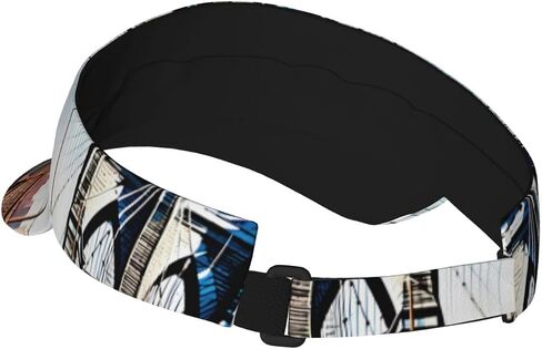 Brooklyn Bridge Print Foldable Sun Visor Hat Lightweight Adjustable Sun Visor Hat Outdoor Sports Cap for Adults Black in Kuwait