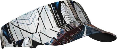 Brooklyn Bridge Print Foldable Sun Visor Hat Lightweight Adjustable Sun Visor Hat Outdoor Sports Cap for Adults Black in Kuwait