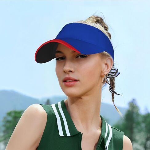 Russian Flag Print Foldable Sun Visor Hat Lightweight Adjustable Sun Visor Hat Outdoor Sports Cap for Adults Black in Kuwait