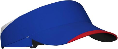 Russian Flag Print Foldable Sun Visor Hat Lightweight Adjustable Sun Visor Hat Outdoor Sports Cap for Adults Black in Kuwait
