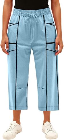 Sweatpants Women Wide Leg Pockets Pants Baggy Workout 2026 Cropped Pant Summer Loose Fit Going Out High Waist Casual Trousers in Kuwait