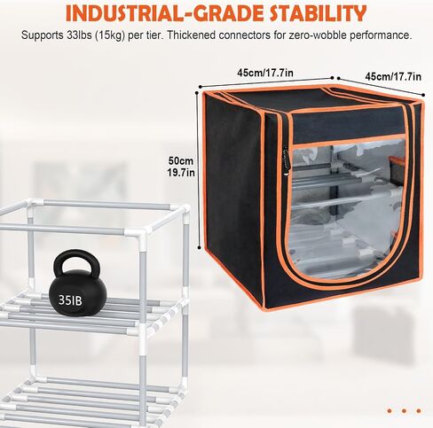 3D Printer Filament Storage Box, 2-Tier Metal Filament Rack & Spool Holder (Holds up to 20-24 Spools), Dustproof with Built-in Desiccant Pockets for PLA ABS PETG, Moisture Resistant in Kuwait